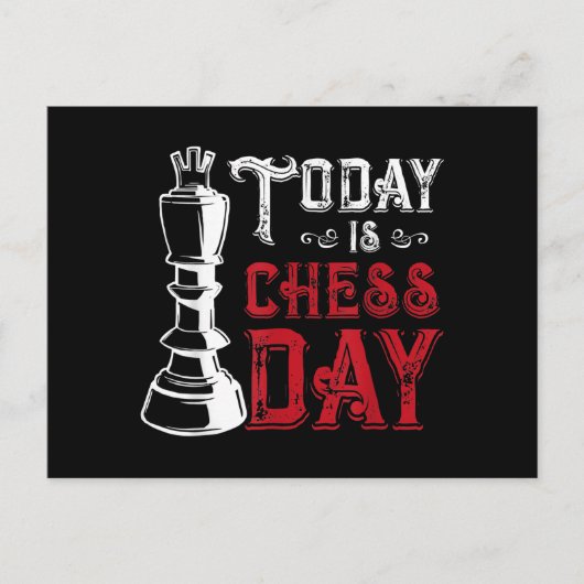 Funny Chess King Castling Design Aankondigingskaart (Voorkant)