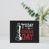 Funny Chess King Castling Design Aankondigingskaart (Staand voorkant)