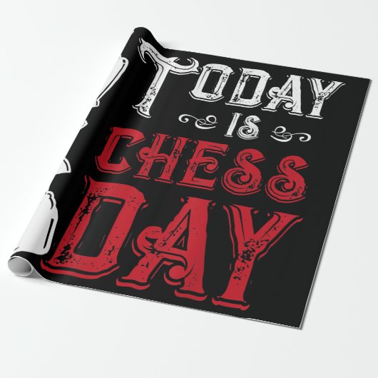 Funny Chess King Castling Design Cadeaupapier (Uitgerold)