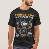 Funny Chess Lover Spare Time Design T-shirt (Voorkant)