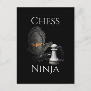 Funny Chess Ninja Chess Player Briefkaart