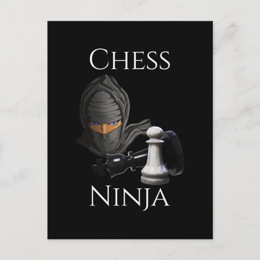 Funny Chess Ninja Chess Player Briefkaart (Voorkant)