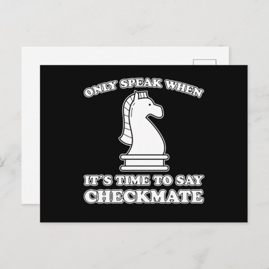 Funny Chess Piece Chess Player Fun Chess Game Gift Briefkaart (Voorkant / Achterkant)