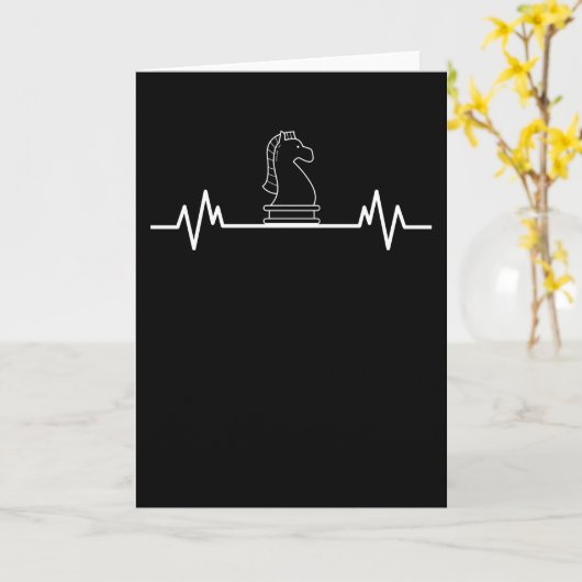 Funny Chess Piece Chess Player Fun Chess Game Gift Kaart (Gele Bloem)