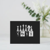 Funny Chess Player Game Board Periodic Table Gift Briefkaart (Staand voorkant)