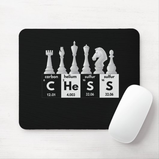 Funny Chess Player Game Board Periodic Table Gift Muismat (Met muis)