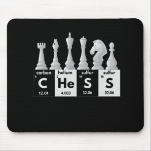 Funny Chess Player Game Board Periodic Table Gift Muismat