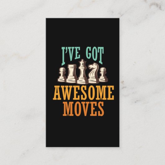 Funny Chess Player Gift for Chess Lover Visitekaartje (Voorkant)