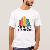Funny Chess Player Grand Master Retro Think Ahead T-shirt (Voorkant)