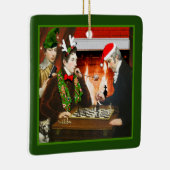 Funny Chess Player Keramisch Ornament (Rechts)