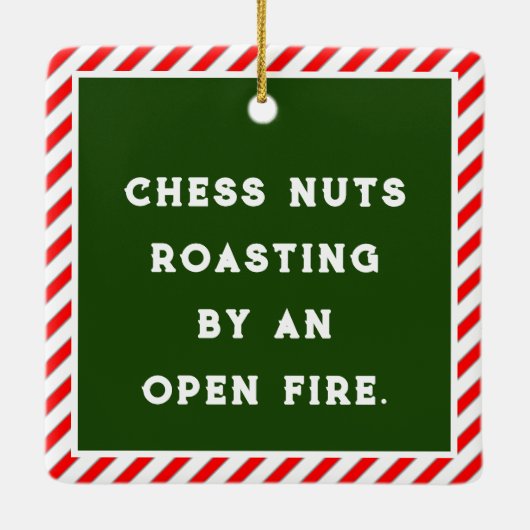 Funny Chess Player Keramisch Ornament (Achterkant)