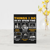 Funny Chess Player Things I Do In My Spare Time  Kaart (Gele Bloem)