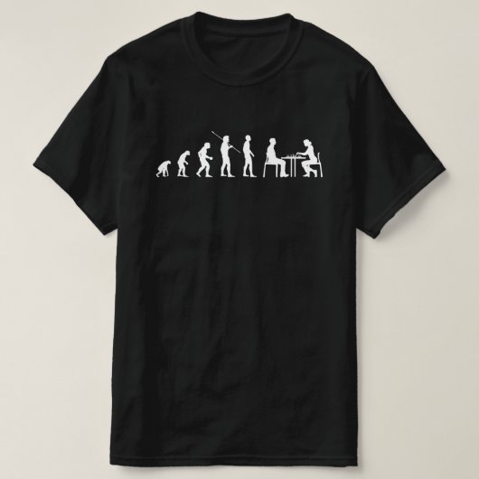 Funny Chess Players Mankind Evolution Parody Wv T-shirt (Design voorkant)