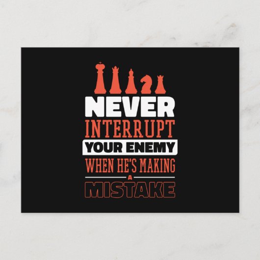 Funny Chess Quote Chess Player Briefkaart (Voorkant)