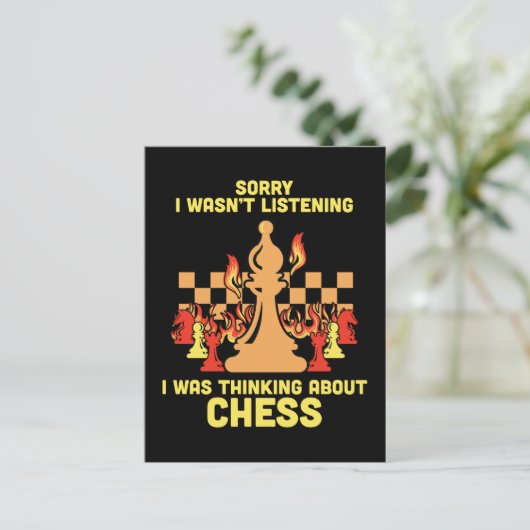 Funny Chess Quote Gift for Chess Players & Lovers Briefkaart (Staand voorkant)