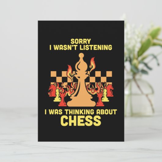 Funny Chess Quote Gift for Chess Players & Lovers Kaart (Staand voorkant)