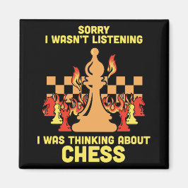Funny Chess Quote Gift for Chess Players & Lovers Magneet