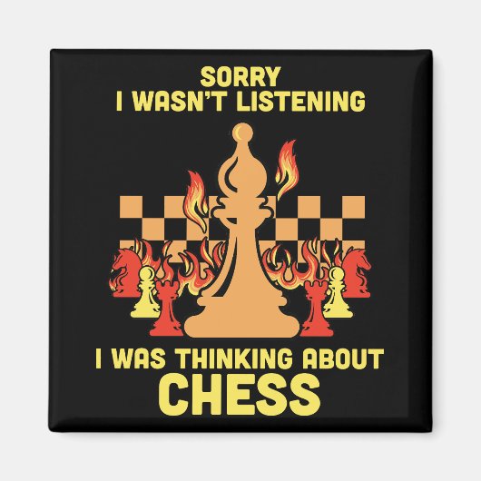 Funny Chess Quote Gift for Chess Players & Lovers Magneet (Voorkant)