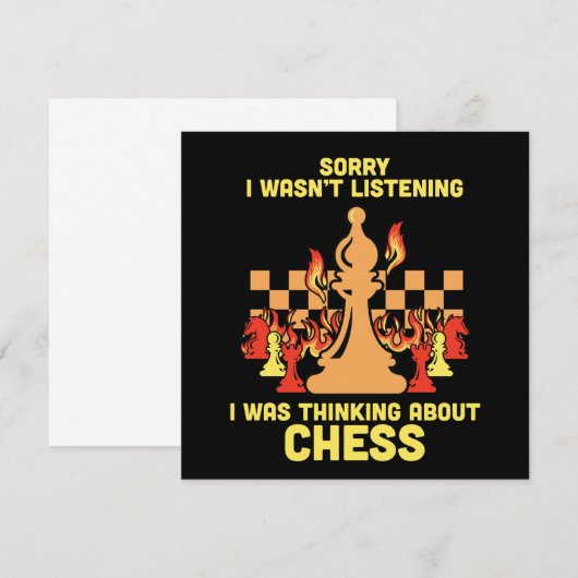 Funny Chess Quote Gift for Chess Players & Lovers Save The Date (Voorkant / Achterkant)
