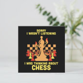 Funny Chess Quote Gift for Chess Players & Lovers Save The Date (Staand voorkant)