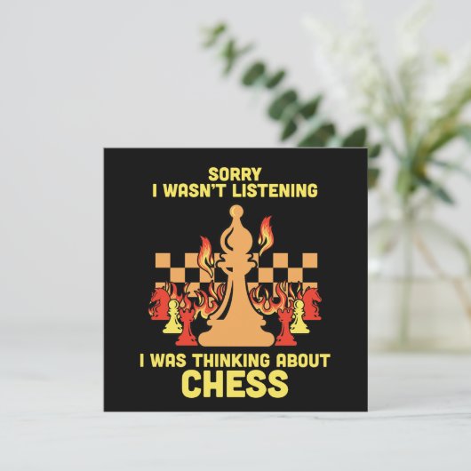 Funny Chess Quote Gift for Chess Players & Lovers Save The Date (Staand voorkant)