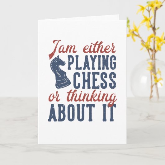 Funny Chess Quote Kaart (Gele Bloem)