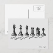 Funny Chess Virgin Briefkaart (Voorkant / Achterkant)