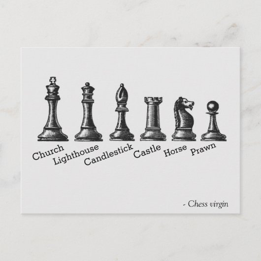 Funny Chess Virgin Briefkaart (Voorkant)
