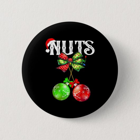 Funny Chest Nuts Chestnuts Matching Family Christm Ronde Button 5,7 Cm (Voorkant)
