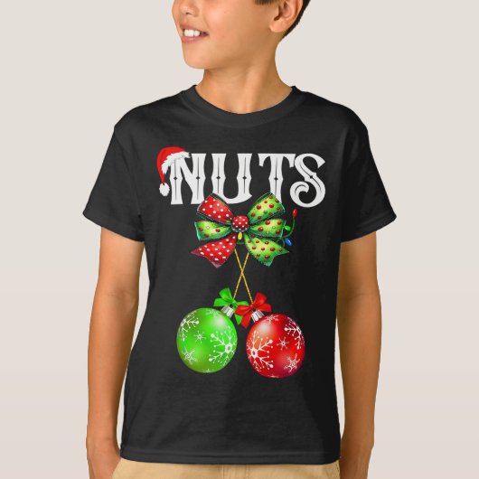 Funny Chest Nuts Chestnuts Matching Family Christm T-shirt (Voorkant)