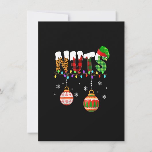 Funny Chest Nuts Couples kerstnoten Adult Kaart (Voorkant)