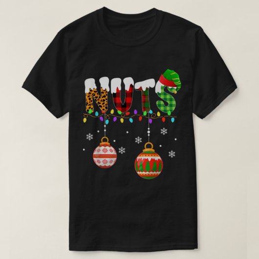 Funny Chest Nuts Couples kerstnoten Adult T-shirt (Design voorkant)