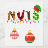 Funny Chest Nuts Couples kerstnoten Adult Wijn Etiket (Enkel label)