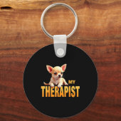 Funny Chi Chichi Puppy My Therast Chihuahua Dog Sleutelhanger (Voorkant)
