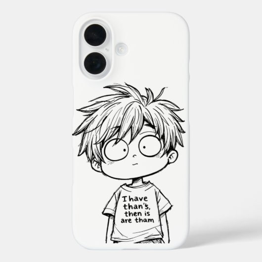 Funny Chibi Anime Boy iPhone / iPad case (Achterkant)