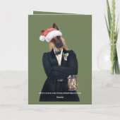 Funny Chic German Shepherd Holiday Greeting Feestdagen Kaart (Achterkant)