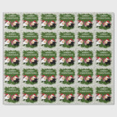 Funny chic kerstkerstkerstkerstkerstman-cartoon cadeaupapier (Vlak)