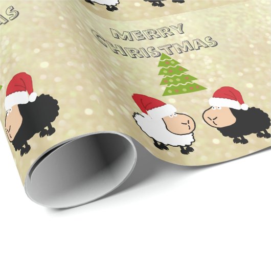 Funny chic kerstkerstkerstkerstkerstman-cartoon cadeaupapier (Rol Hoek)