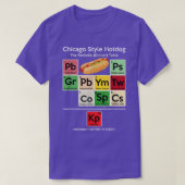 Funny Chicago Style Hot Dog Periodic Dinner Table T-shirt (Design voorkant)