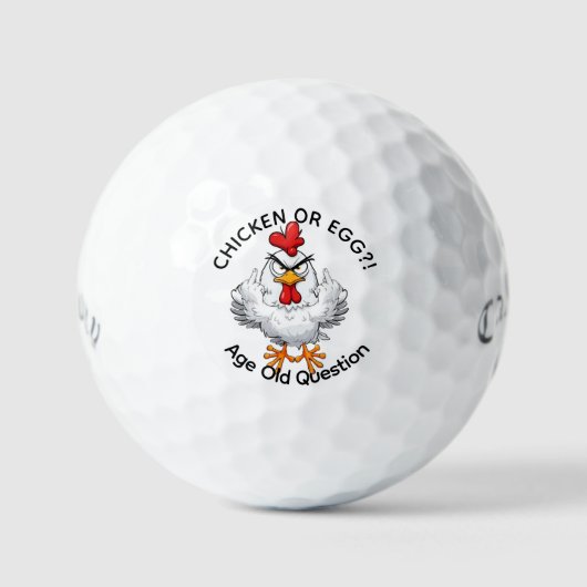 Funny Chichen Vs Egg Meme Golf Ball - Personalize Golfballen (Voorkant)