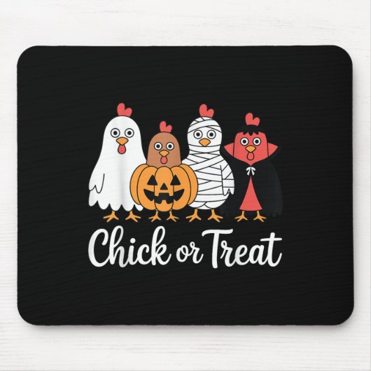 Funny Chick Or Treat Chicken Halloween  Muismat (Voorkant)