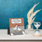 Funny Chicken Advice over het wegrijden Fotoplaat (Insitu)