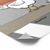 Funny Chicken Advice over het wegrijden Poster (Hoek)
