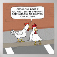 Funny Chicken Advice over het wegrijden