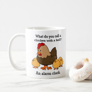Funny Chicken Alarm Cluck Joke Koffiemok