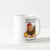 Funny Chicken Alarm Cluck Joke Koffiemok (Voorkant rechts)