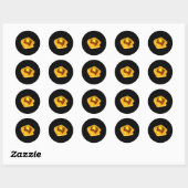Funny Chicken & Waffles Matching Halloween Cos Ronde Sticker (Vel)