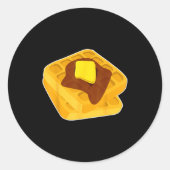 Funny Chicken & Waffles Matching Halloween Cos Ronde Sticker (Voorkant)