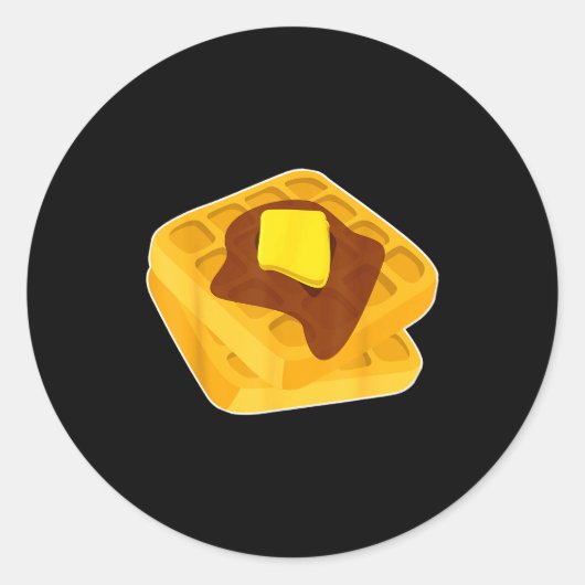 Funny Chicken & Waffles Matching Halloween Cos Ronde Sticker (Voorkant)