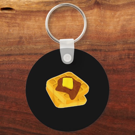 Funny Chicken &amp; Waffles Matching Halloween Cos Sleutelhanger (Voorkant)